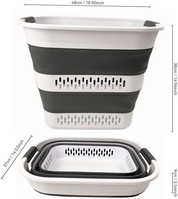 SAMMART 40L Foldable Plastic Laundry Basket - Image 5