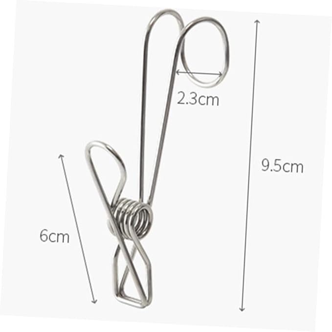 Cabilock 24pcs Space Saving Pants Hangers Clothes Clips Hooks Wire Clip - Image 2
