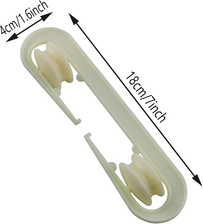 2PCS Plastic Clothes Line Separator Spreader Pulley, Rope Wire Separation Pulley - Image 4