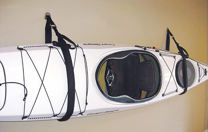 Suspenz Kayak Canoe Stand Up Paddle Board SUP Hanger, DLX Strap Storage System - Image 2