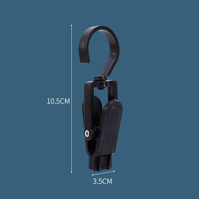 10pcs Clothes Pins Clips with Hook, Rotatable Strong Load Bearing Clothes Line - Image 6