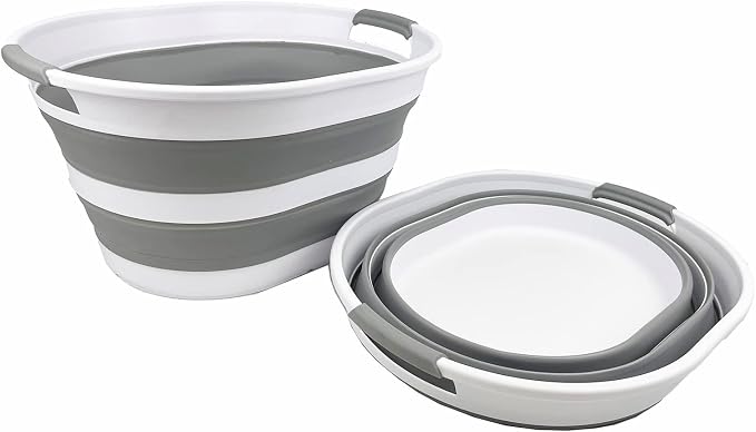 SAMMART 23L Set of 2 Collapsible Plastic Laundry Basket - Image 2