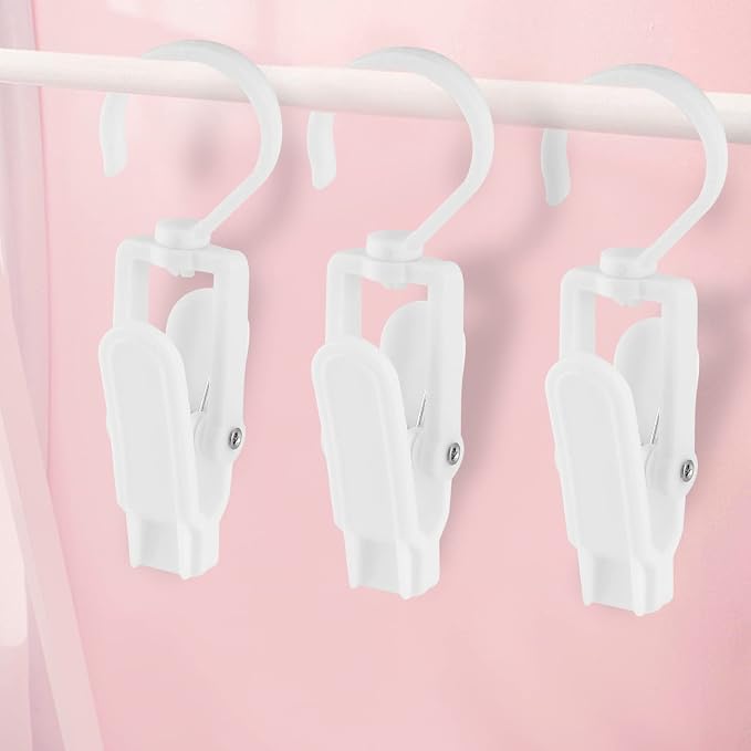 10 PCS Laundry Hooks Clip, Plastic Clothes Pins, Super Strong Hanger Clips - Image 2