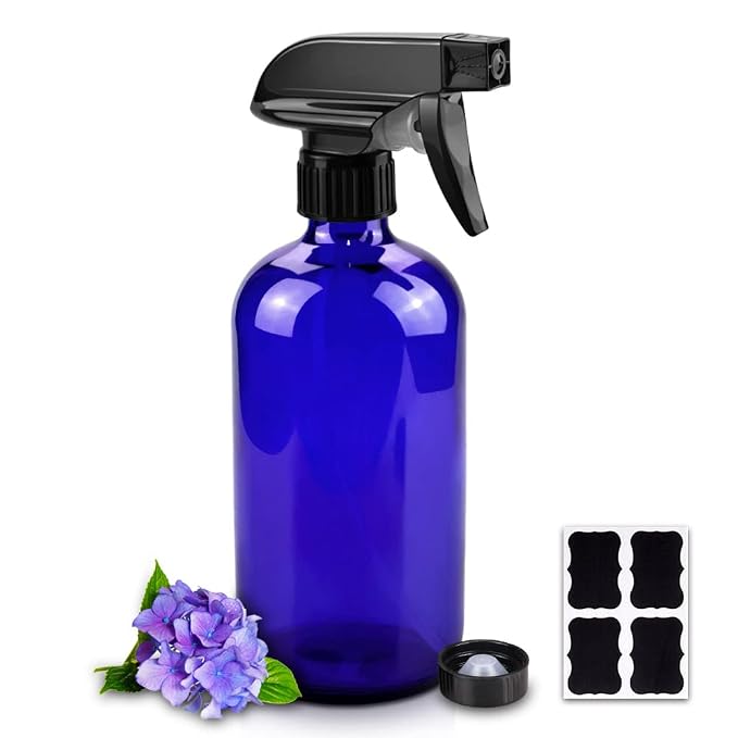 Glass Spray Bottles, 16oz Blue Glass Spray Bottles by Worldgsb