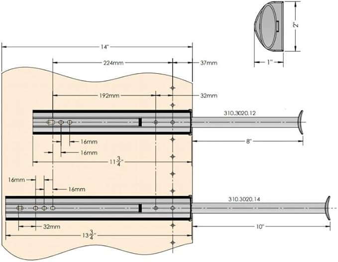 TAG Hardware Premium 11 3/4 Inch Long Pullout Closet Wardrobe Valet Rod - Image 2