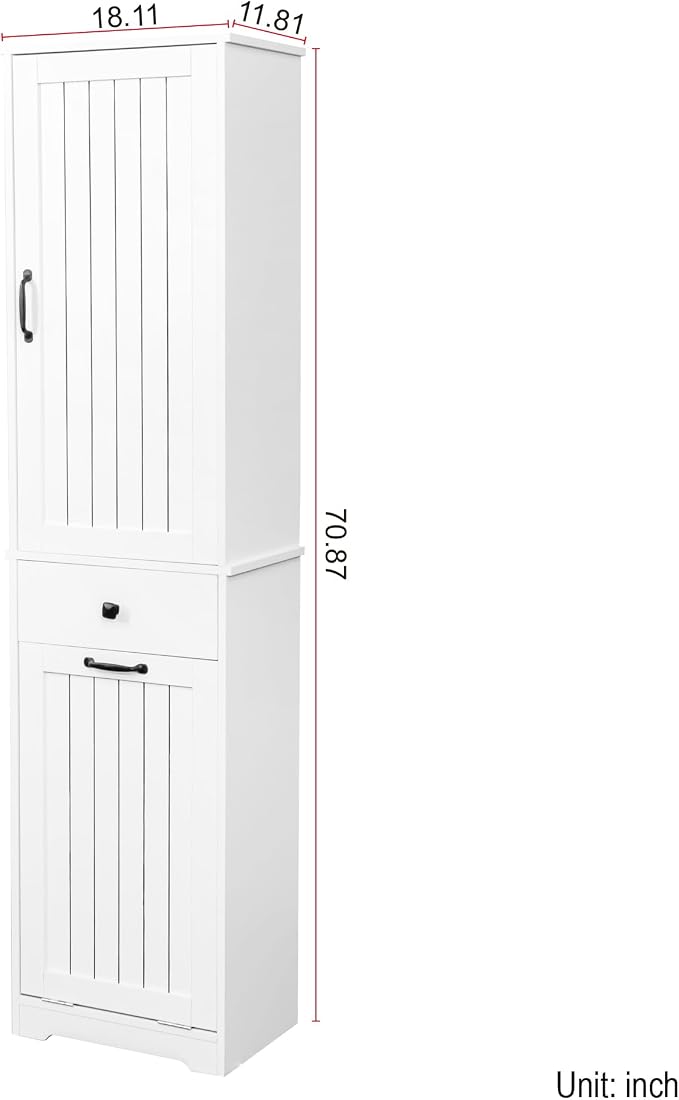 KEIKI 70.87''" Tall Laundry Cabinet, Storage Cabinet - Image 2