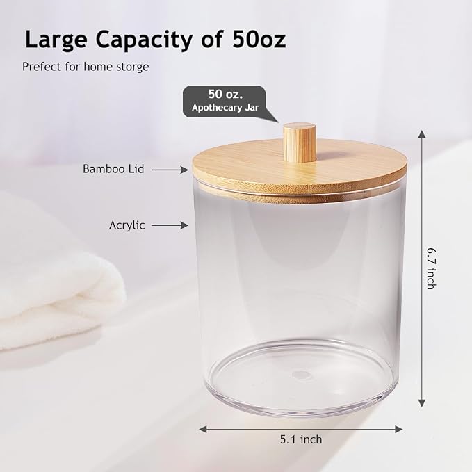 SheeChung 2 Pack 50oz Large Apothecary Jar - Image 3
