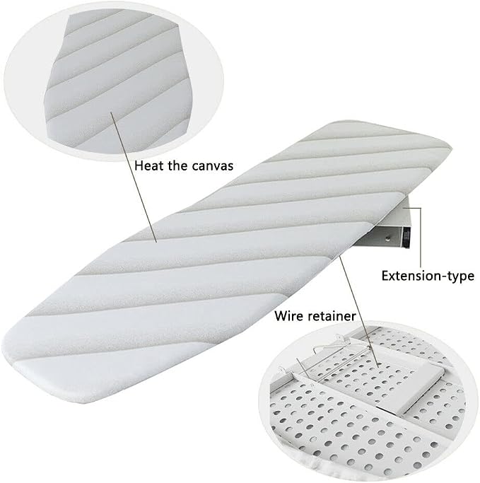 TFCFL Wall Mounted Ironing Board Foldable Ironing Cabinet Storage Station - Image 3