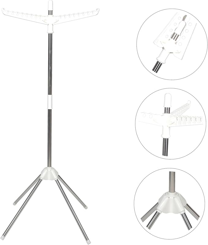 Cabilock Rotatable Clothes Drying Rack Detachable Ironing Board Holder Space - Image 7
