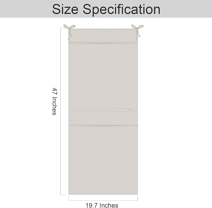 100% Linen Hanging Laundry Bag - Image 3