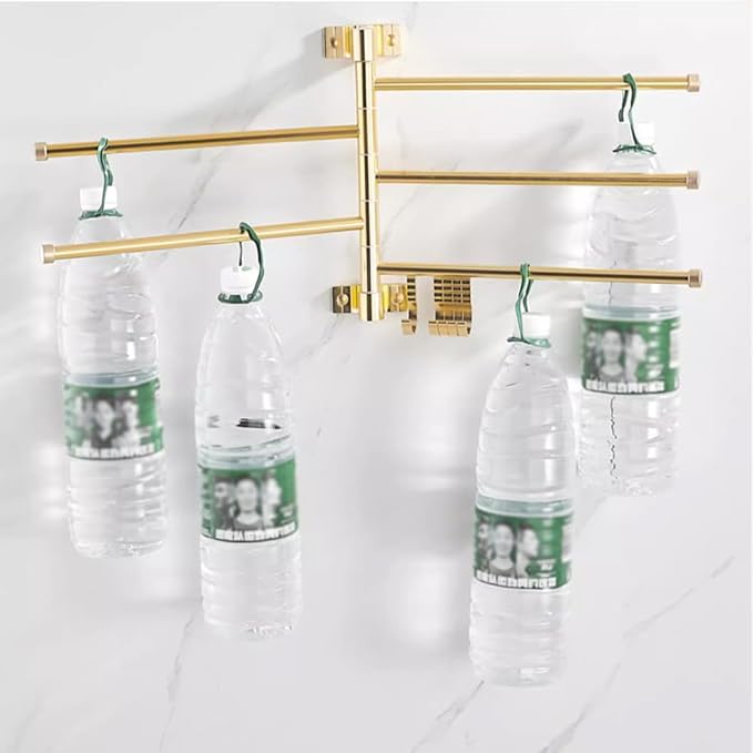 Modern Gold Swivel Towel Rack Bar Rails - Image 2