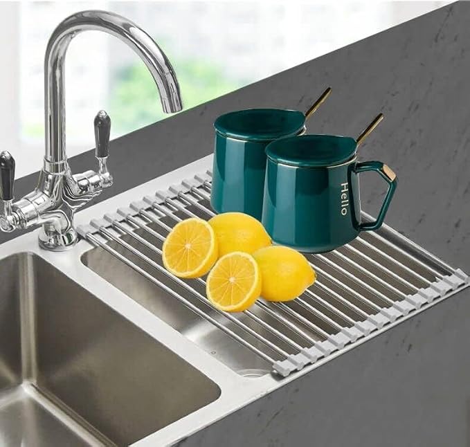 Ahyuan Roll up Dish Drying Rack Over The Sink Kitchen Roll up Sink Drying Rack - Image 2