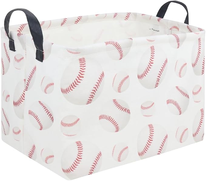 FXOLCSHE Easter baseball basket, Kids Storage Basket, Boys baseball hamper by FXOCSHE