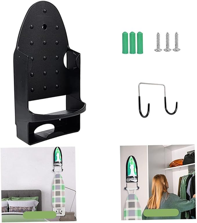 Wall-Mounted Ironing Board Hanger, Heat Resistant Iron Holder - Image 6