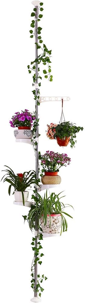Hershii 5-Layer Indoor Plant Pole Spring Tension Rod Corner Flower Display Rack by FineLivingStartingwithaHome