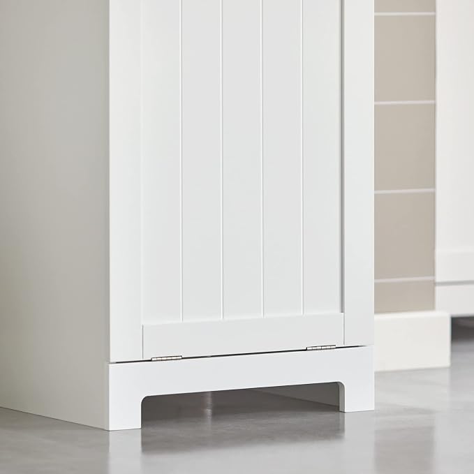 SoBuy Slim Tilt-Out Laundry Hamper Cabinet, Smal Pull-Out Bathroom Storage Unit - Image 9