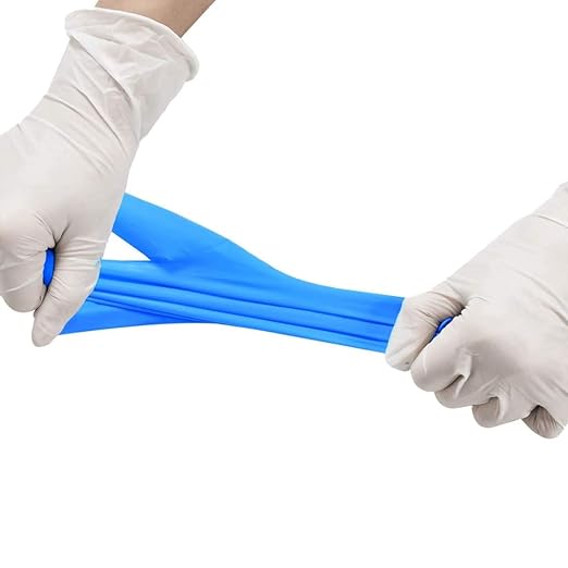 Basic Synmax Vinyl Exam Gloves Disposable Exam Gloves, 4 Mil, Latex & Powder - Image 2