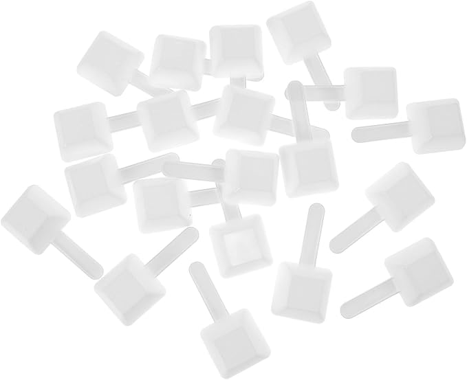 20pcs Plastic Measuring Scoops for Laundry Powder and Spices, 15g Square by FOMIYES