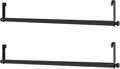 2 Pack Wire Shelving Garment Hanger Bar Wire Shelving Accessories Industrial by Threehoney