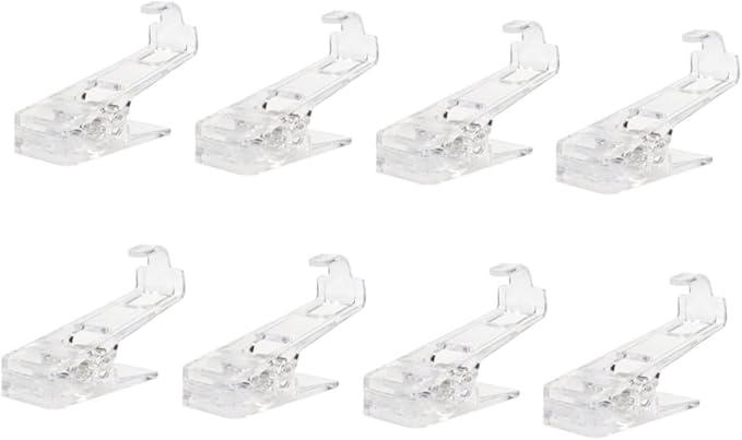 VILLCASE 32pcs -Skid Clothes Hanger Clips Multi-Functional Transparent Clips - Image 5