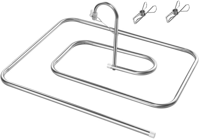 3-Piece Stainless Steel Spiral Laundry Hanger Set Windproof Blanket Rack by Unknown