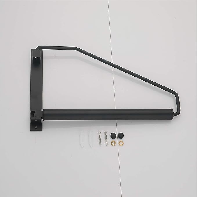 NEWRAIN Folding Clothes Hanger Rack, Wall Mounted Laundry Racks - Image 9