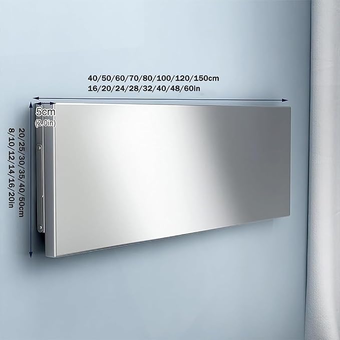 Wall Mount Kitchen Folding Table 304 Stainless Steel Fold Down Desk - Image 3