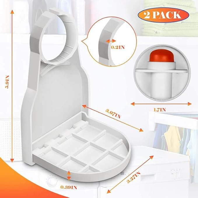 2Pcs Laundry Detergent Cup Holder – No-Drip Spill-Free Tray - Image 6