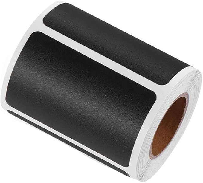 Chalkboard Sticker Label Black Rectangle Coding Roll Labels 300 Pcs Removable - Image 7