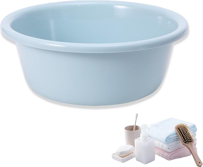 Round Plastic Wash Basin, Portable Dish Tub Multi Purpose Basin Laundry Wash - Image 4