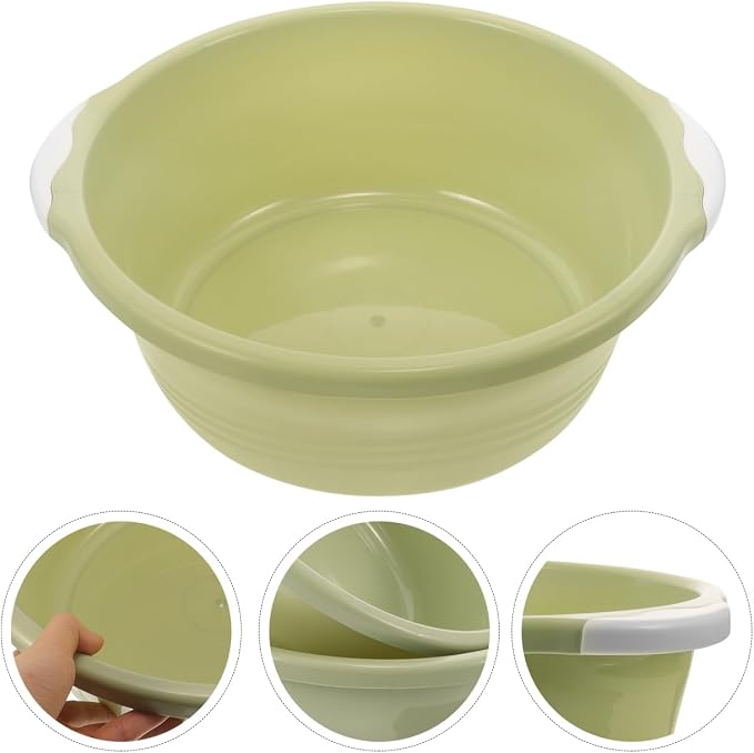 2 Pack Plastic Wash Basin for Foot & Face | Stackable Tub Bucket for Kitchen - Image 9