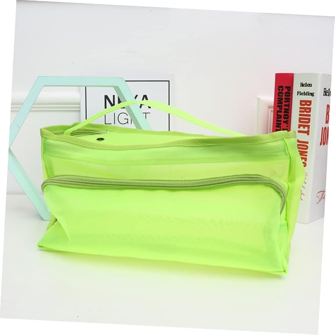 KALLORY Light Green Woolen Line Mesh Bag - Image 2