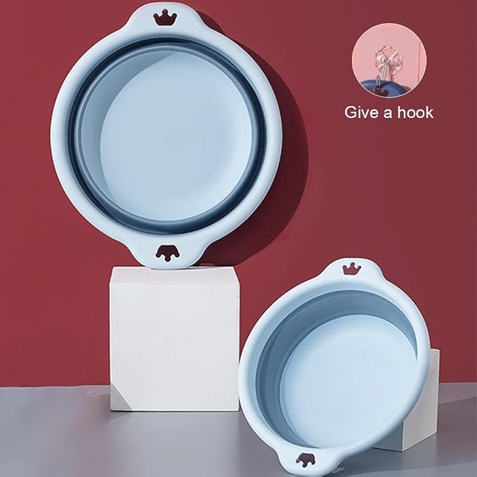 Collapsible Wash Basin, Round Folding Washing Bin Bucket - Image 7