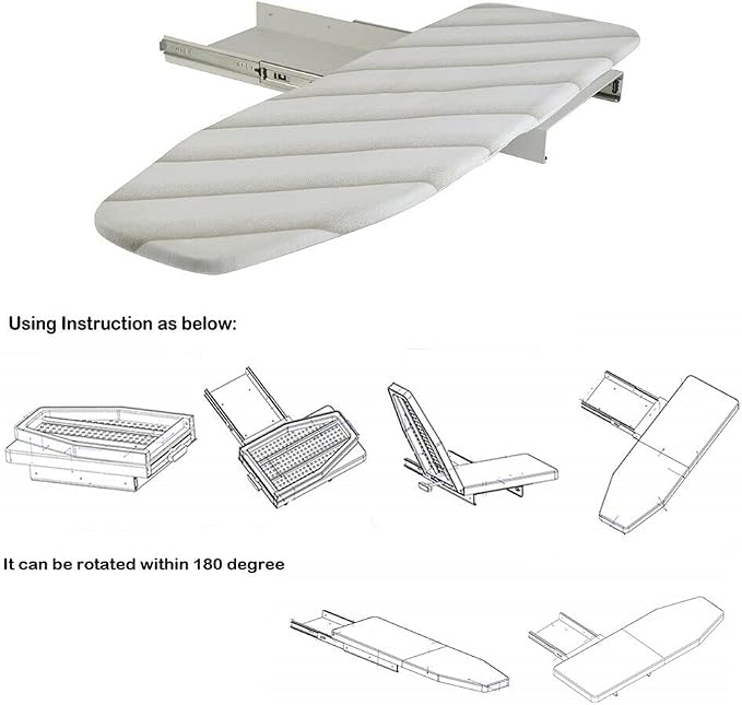 TFCFL Wall Mounted Ironing Board Foldable Ironing Cabinet Storage Station - Image 6