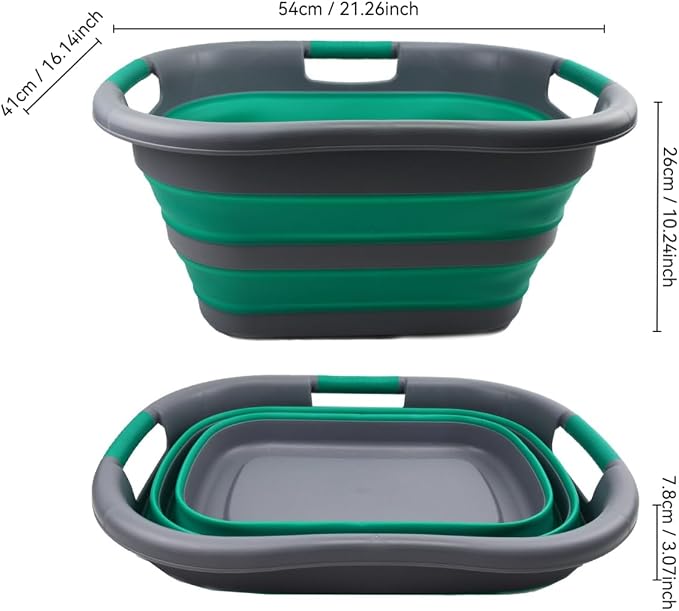 SAMMART 30L Collapsible Plastic Laundry Basket - Image 3