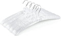 Amber Home 5 Pack 17 Inch Large White Satin Padded Hangers by AmberHome