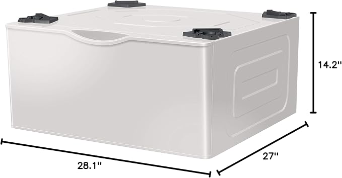 SAMSUNG 27-Inch Washer Dryer Pedestal Stand w/ Pull Out Laundry Storage Drawer - Image 11