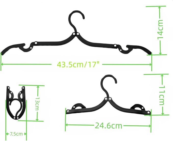 40Pcs FoldableTravel Hangers Space Saving Portable Folding Coat Hangers Travel - Image 2