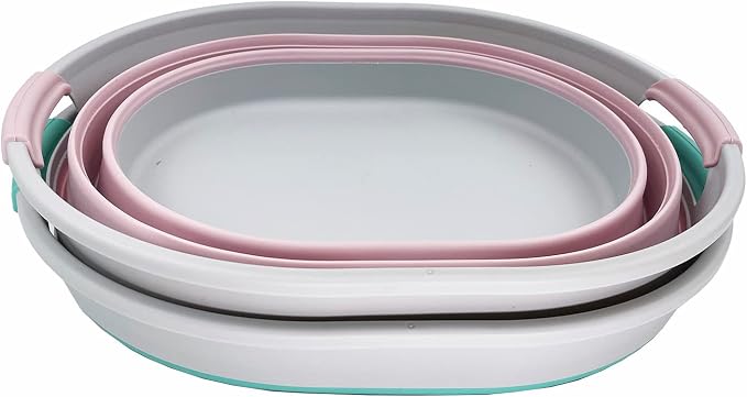 SAMMART 23L Set of 2 Collapsible Plastic Laundry Basket - Image 2