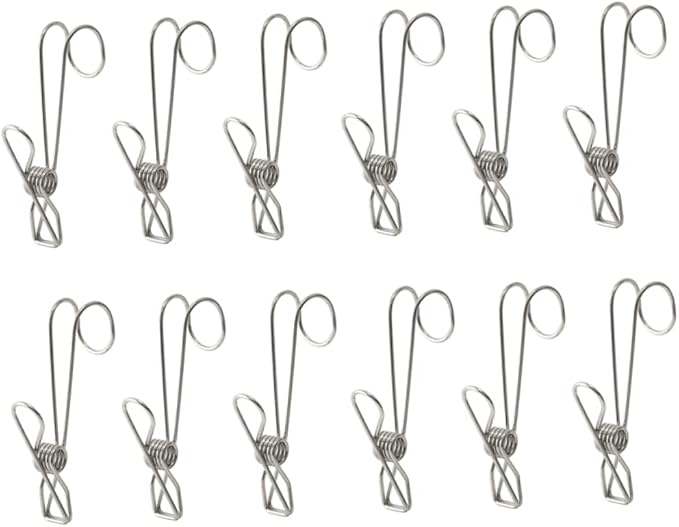 Cabilock 12pcs Stainless Steel Hangers Clips by cabilock