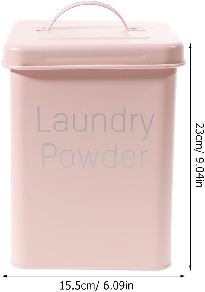 PRETYZOOM Laundry Powder Storage Container Iron Washing Powder Bucket Handle - Image 2