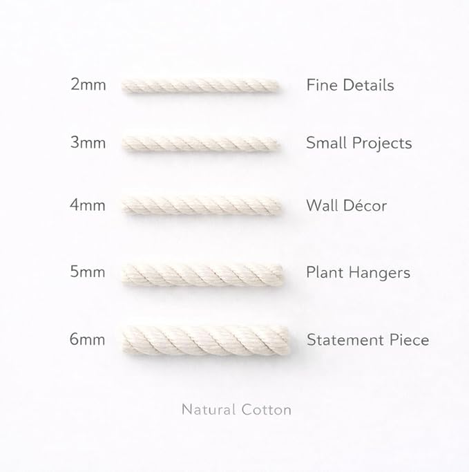 Macrame Cord Cotton Rope Twine for Crafts String Yarn for Wall Hanging Plant - Image 4