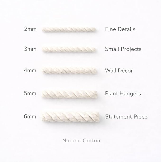 Macrame Cord Cotton Rope Twine for Crafts String Yarn for Wall Hanging Plant - Image 4