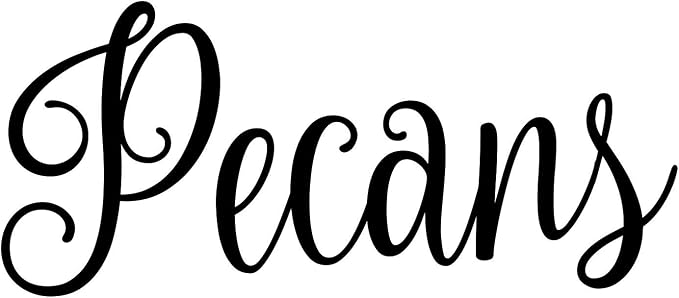 Pecans 4.5w x 2h Label | Kitchen Pantry Organization | Die Cut Vinyl Decal | by MinglewoodTrading