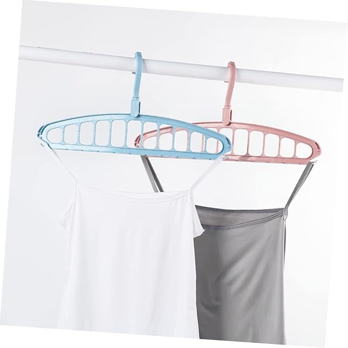 PRETYZOOM 2pcs Sturdy Material Folding Hangers Rotating Drying Rack - Image 5