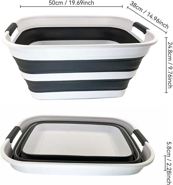 SAMMART Collapsible Plastic Laundry Basket - Image 3