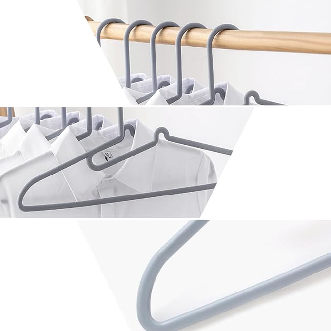 15 Pcs Plastic Non-Slip Windproof Clothes Hangers Set, Lightweight Coat and - Image 5