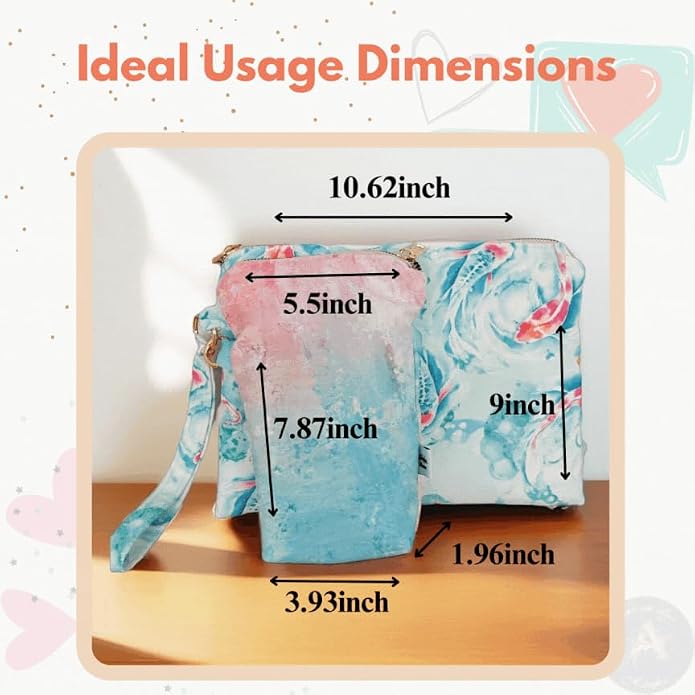 ADUSKA HOME Double Set, and Splash-Proof Makeup Pouch, Waterproof lining - Image 4