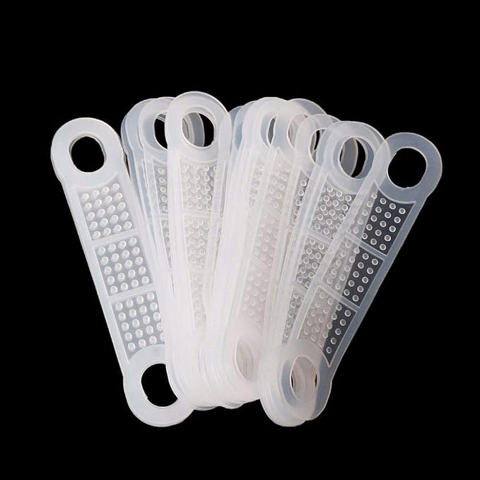 40pcs Clear Non-Slip Rubber Clothes Hanger Grips Windproof Clothes Hanging - Image 3