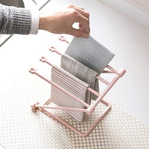 Towel Holder Wall Mounted Towel Rail Kiten Storage Rack Folding Vertical - Image 5
